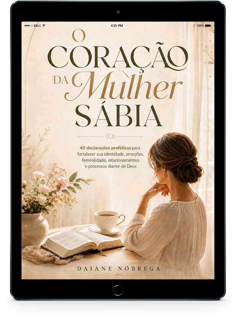 Mockup do eBook O Coração da Mulher Sábia